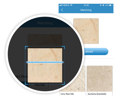 Stone photo identification in the StoneContact APP